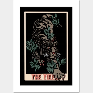 Tiger and roses Posters and Art